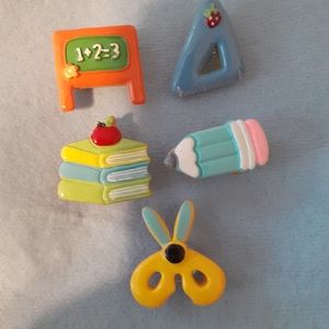 Educator/Student crocs shoe charms 5 pc set.  NWOT